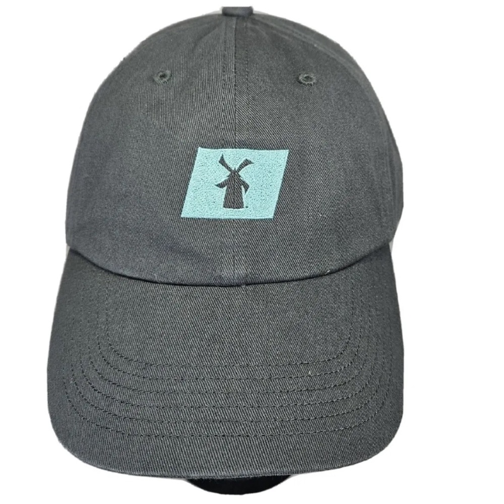 Dutch Bros Grey Baseball Cap Windmill Blue Cheers To The Wiseman Hat OS Employee
